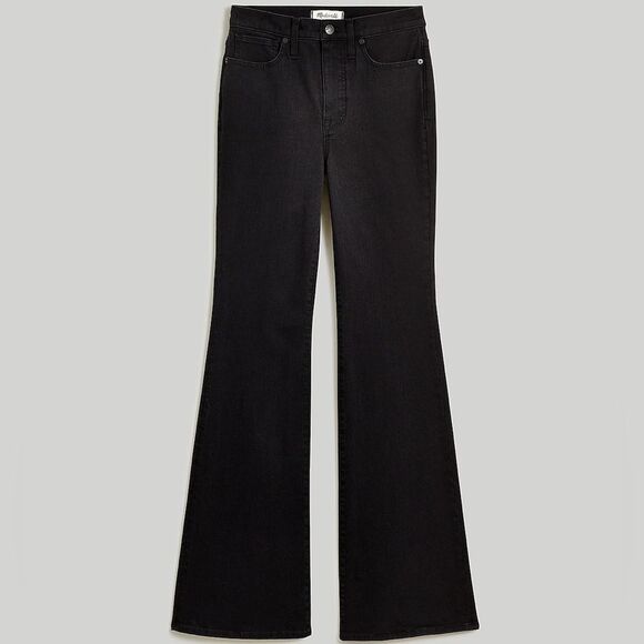 Madewell NWT Tall Skinny Flare Jeans Size 23T in Black Frost Wash - Picture 6 of 9